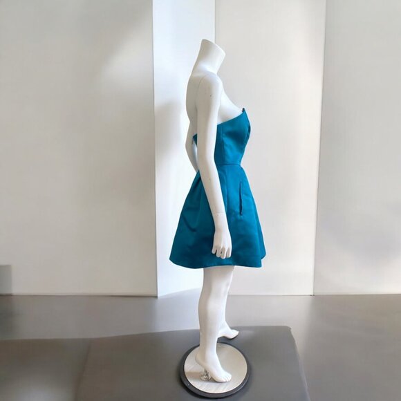 NBD Friction Mini Cocktail Strapless Dress in Teal, size Medium - Picture 5 of 16